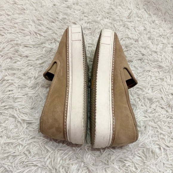 Vince Camuto Rammeya Slip On Suede leather Platform Shoes tan size 9 - Picture 5 of 9